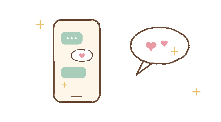 スマホとメッセージのイラスト