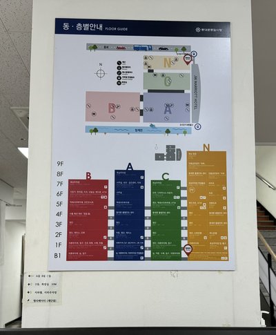 建物の中の案内図